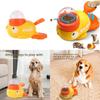 Yellow Pet Food Dispenser And Interactive Toy For Cats And Dogs With Abs Construction