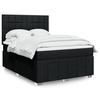 VidaXL Slat Bed Base with Mattress Black 160x200 Cm Fabric 3294021
