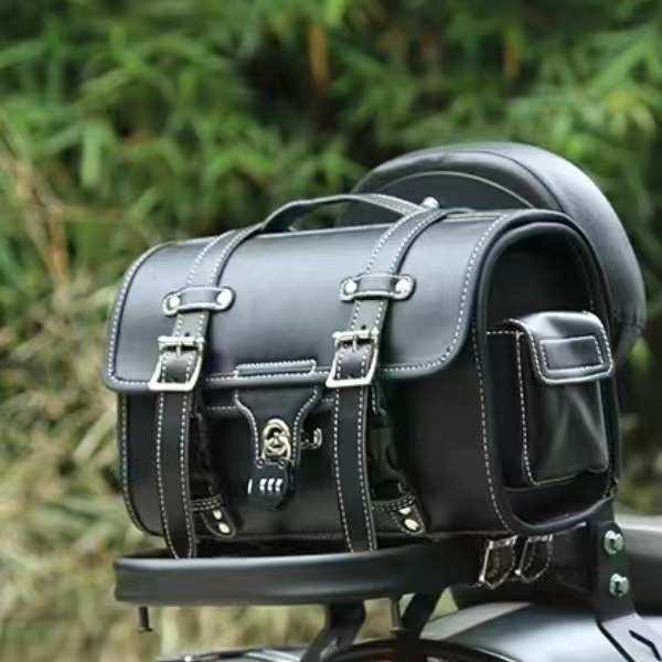 

450CLC250 Motorcycle Quick-Release Saddlebags & Retro Side Boxes with Backrest and Tail Bag