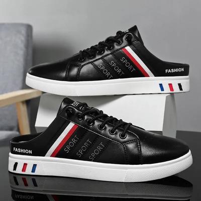 Sneakers da Uomo 2024 Nuove Mezze Pantofole Scarpe Casual da Uomo Mocassini Comodi Scarpe da Corsa in Pelle PU Outdoor Zapatos Para Hombres