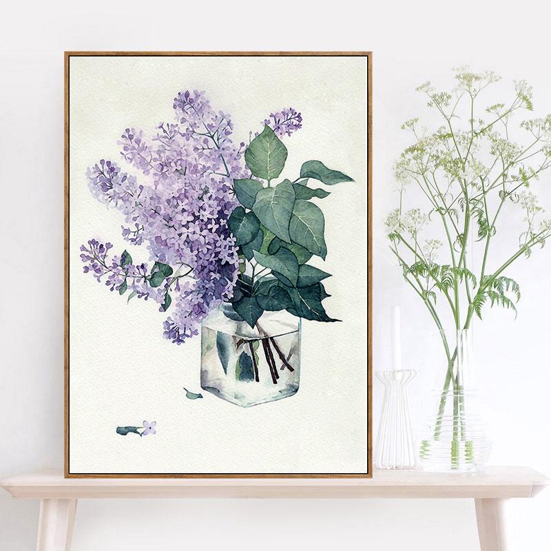 Watercolor Plant Flowers Canvas Paintings Sunflower Botanical Prints Leaves Poster Decorative Picture for Living Room Home Decor