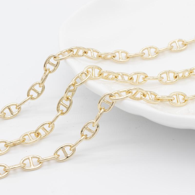 High Quality 14K Gold Filled Link Extender Chain Fashionable Star Anchor DIY Permanent Jewelry Making Accessories 14K Gold Filled