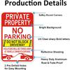2 Pack Large No Parking Sign, Private Property Sign, Do Not Block Driveway Sign,Violators Will Be Towed Away at Vehicle Owner's Expense, 18" x 12"