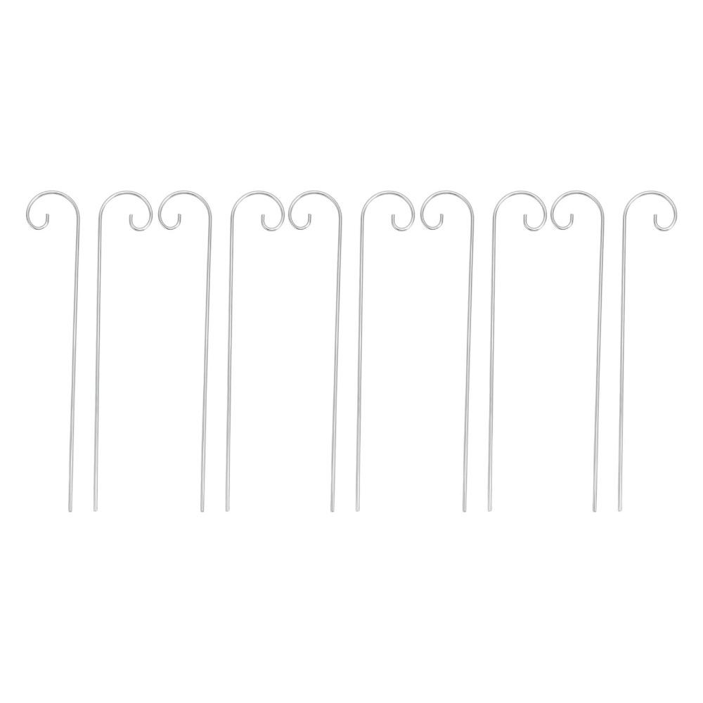 30Pcs 200mm Length Plant Label Hooks 2.0mm Diameter Stainless Steel Plant Label Holder Silver Durable Garden Markers Stake