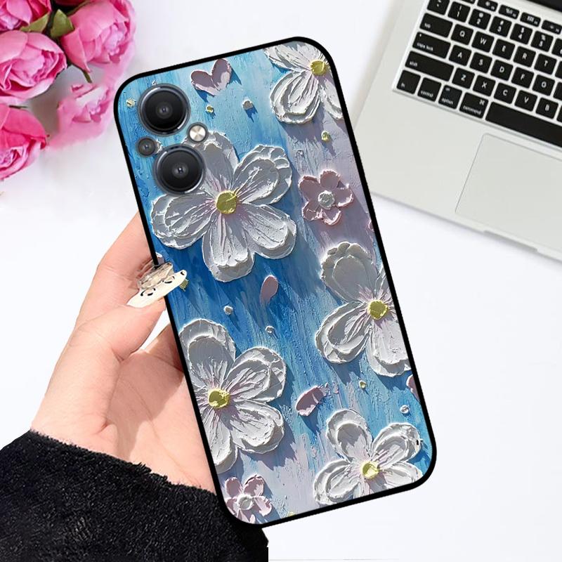 For Oppo Reno8 Lite Soft Case Reno 8 Z Silicone TPU Phone Cover For OPPO Reno8 4G 5G 8 Pro Plus New Fashion Painted Fundas Capa