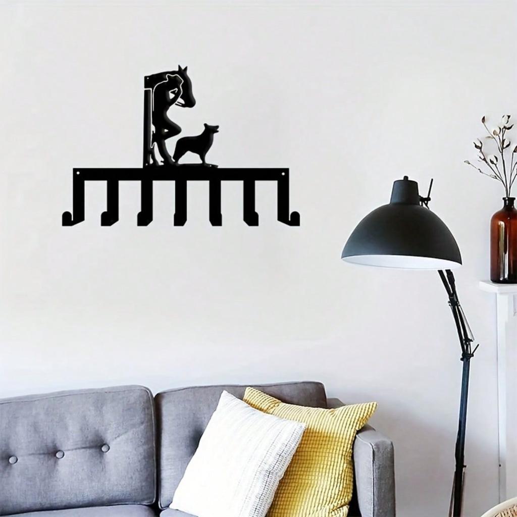 Pet Dog Cat Key Holder Wall Decor 7 Hooks Animal Lover Christmas Gift
