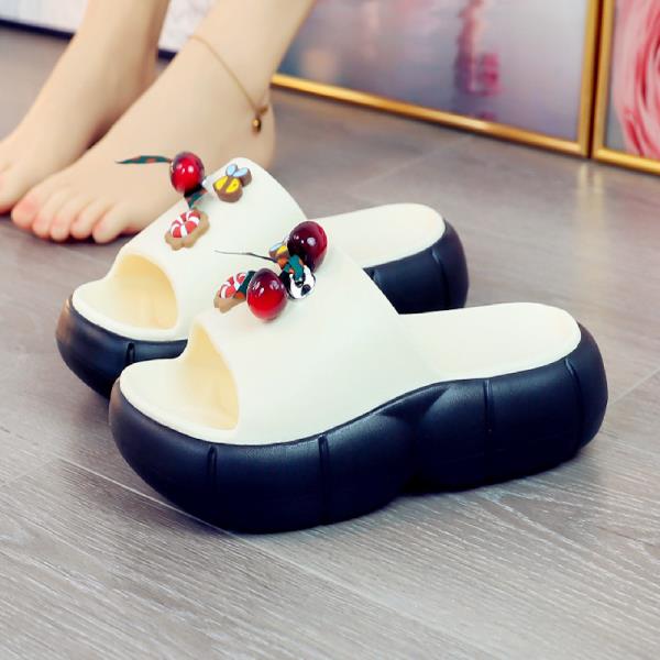 

Модная обувь Резиновые тапочки Слиперы Женские шлепанцы на платформе 2025 Массажные Летние Плоские Женские туфли Тапочки Женские Летние Шлепанцы Платформа 38