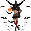 Gothic Y2K Lolita Fingerless Gloves for Halloween Costume Thigh High Boot Socks  for Women