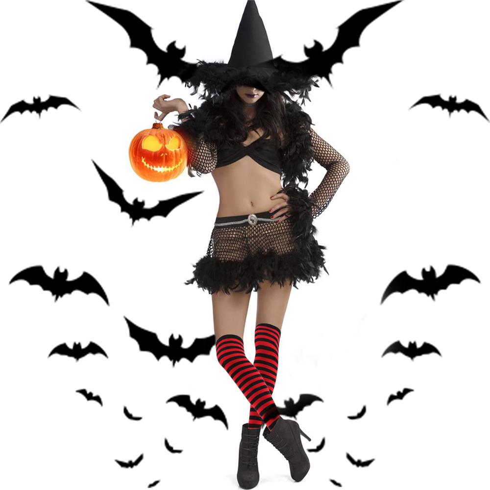 Gothic Y2K Lolita Fingerless Gloves for Halloween Costume Thigh High Boot Socks  for Women