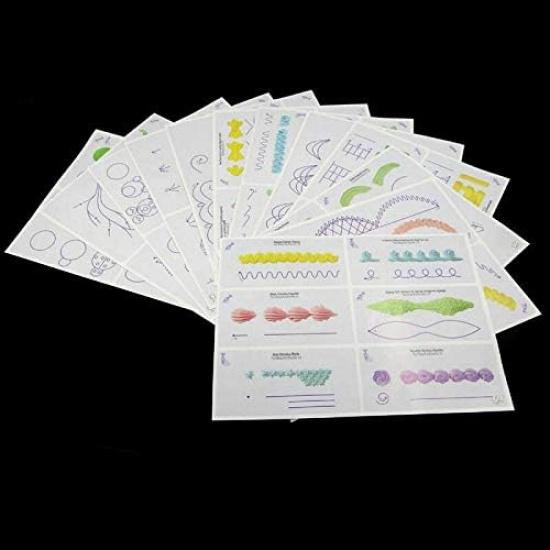 23 Sheet Cake Decorating Practice Board Icing Drawing Paper Sugarcraft Mould (As A4 paper)