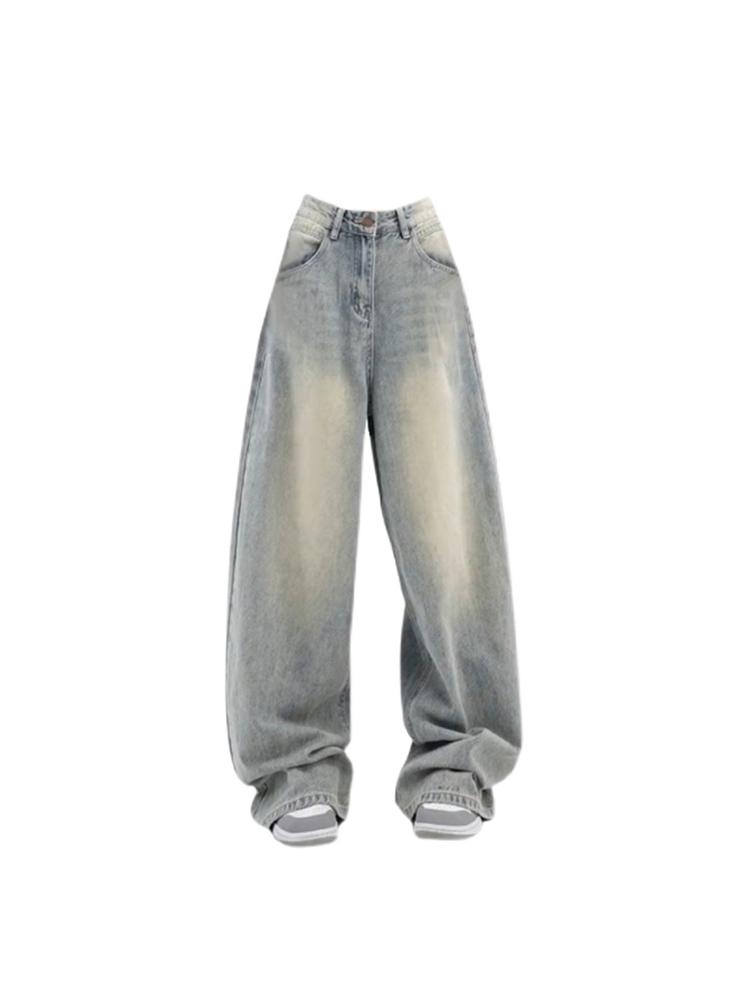 

2000s Vintage Baggy Blue Jeans Women Y2k Harajuku High Waist Denim Trousers Female Retro Fashion 90s Aesthetic Wide Pants 2026 New XXL світло-синій колір