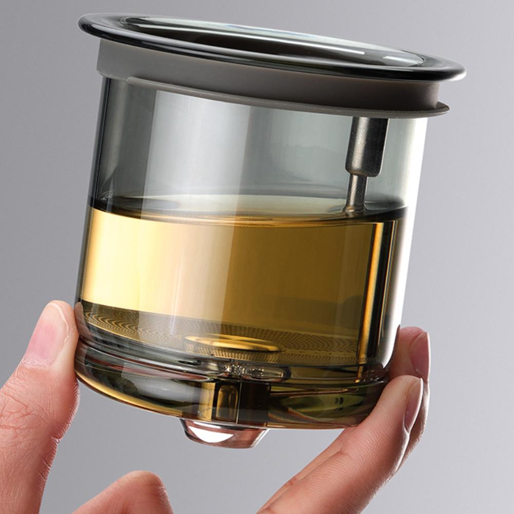 Water Separation Inner Teapot 700ML Glass Tea Maker Pot Infuser Puer Filter Magnetic Switch Tea Filtration Container Kettle Cups