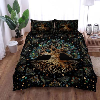 Yggdrasil Baum des Lebens Bettbezug Set King Queen Doppel Twin Einzelbett Bettwäsche Set