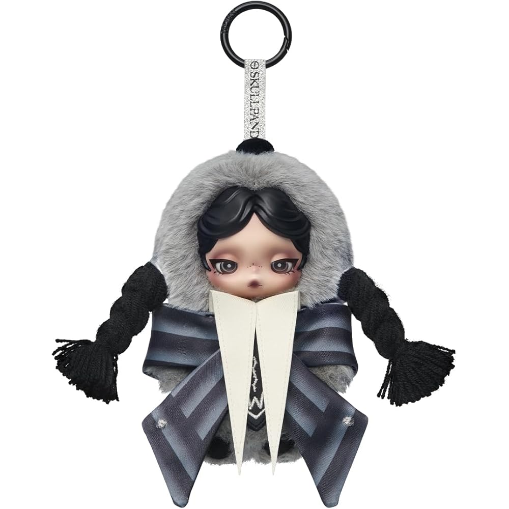 Pop Mart Skullpanda x Wednesday Plush Toy Nevermore Academy Uniform Version