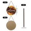 Pumpkin Wooden Welcome Door Hanging, Home Window Wall Decoration