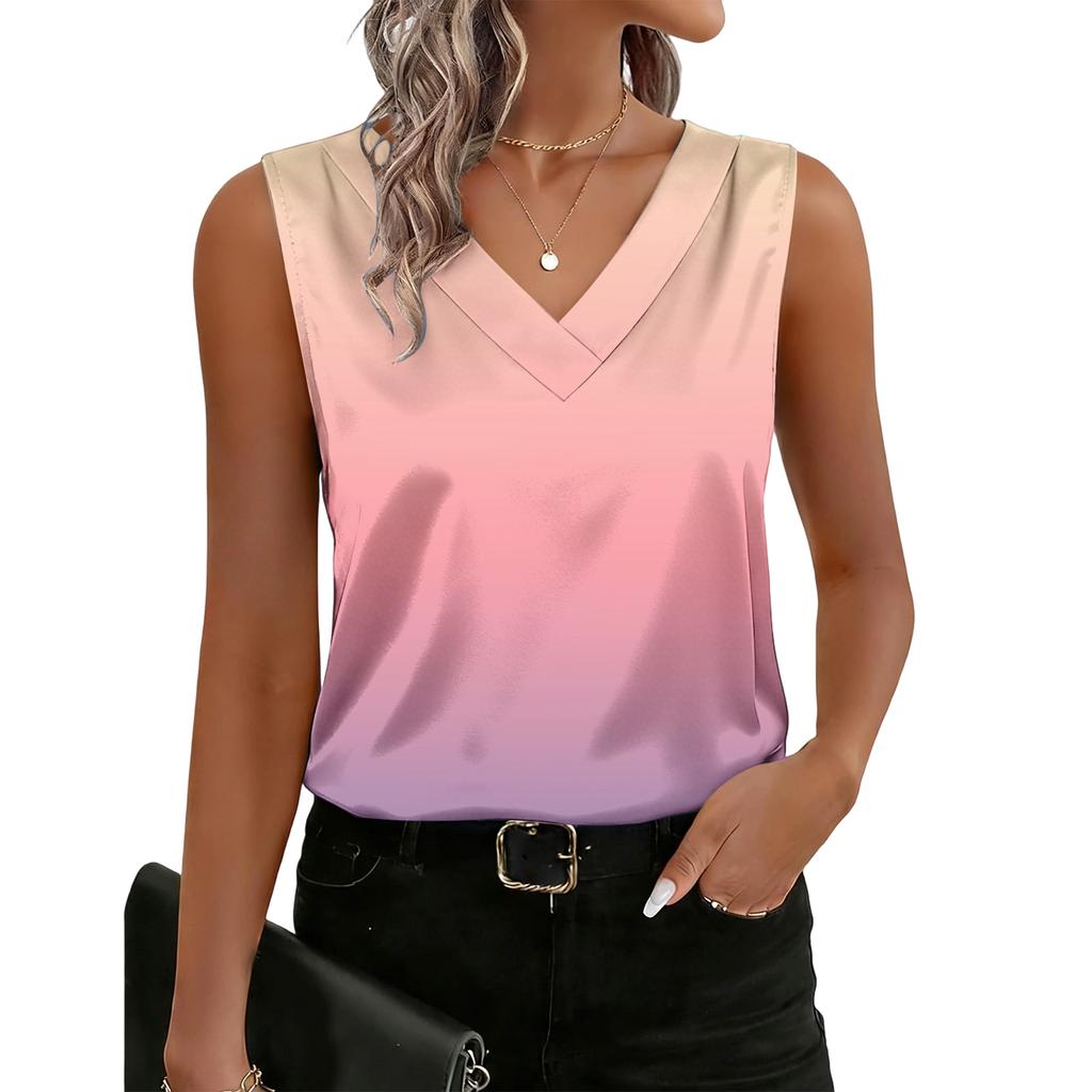 Women's Fashionable Gradient-print Tank Top
