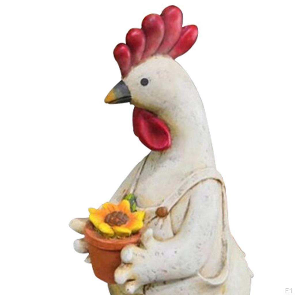 1 Par de Patinhos e Pintinhos de Resina Fofos Estátuas de Animais Modelos Artesanato de Arte para Jardim para Gramado