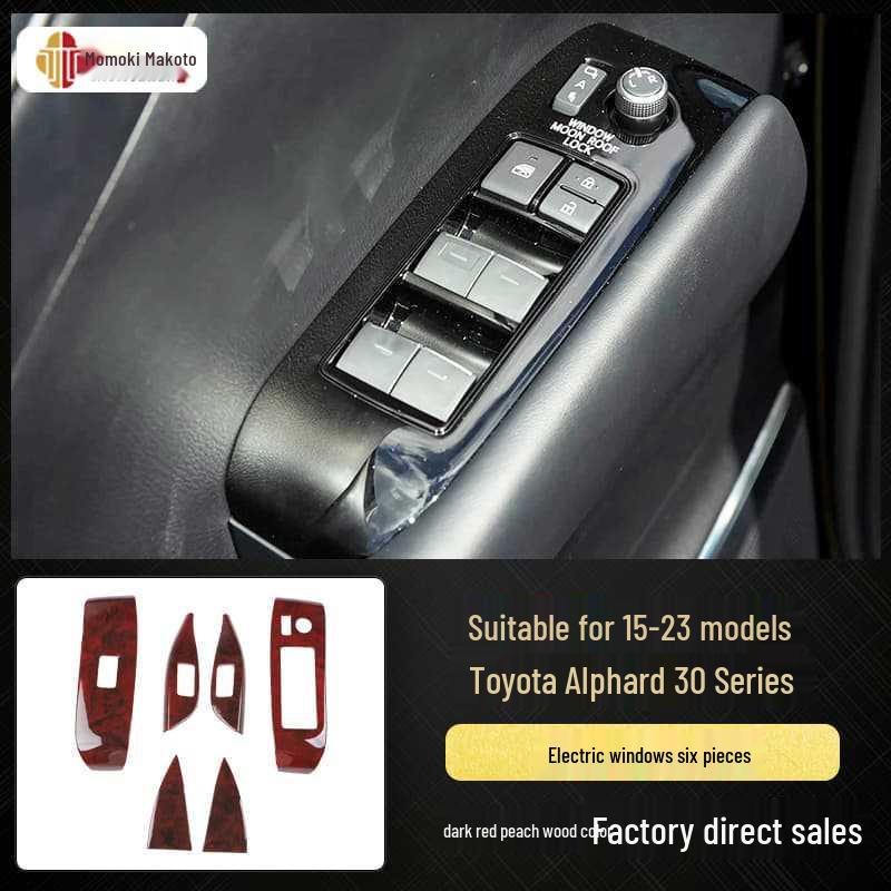 Carbon Fiber Interior Stickers for 15-23 Alphard Vellfire 30 Series, Scratch-Resistant