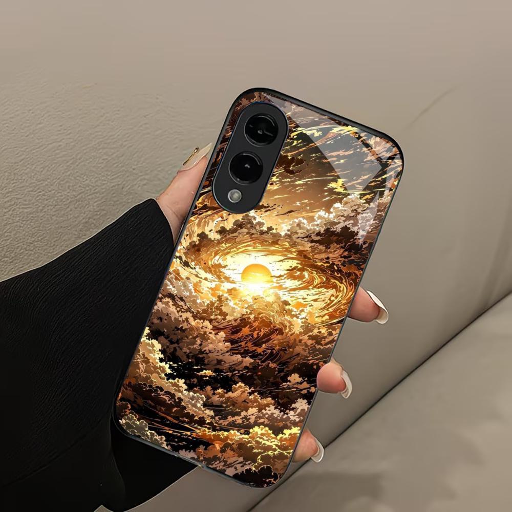 Corona Exquisite Atmosphere PhoneCase Glass PhoneCase for Samsung Galaxy S26 S25 S24 S23 S22 S21 FE,Ultra,Plus Dropresistant