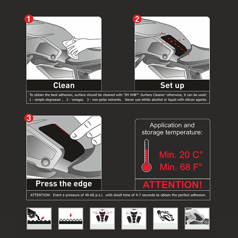 For YAMAHA MT09 MT-09 FZ MT 09 FZ09 Sticker Protector 2013-2020 Motorcycle Tank Sticker Pad Side Gas Knee Grip Protective