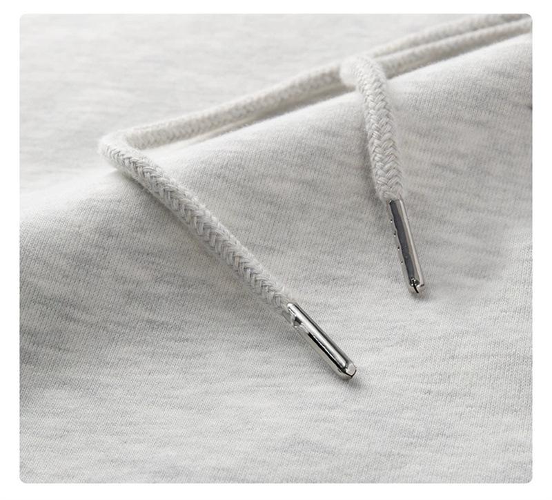Men's Autumn Logo Embroidered Hooded Sweatshirt - Casual Loose Fit Pullover