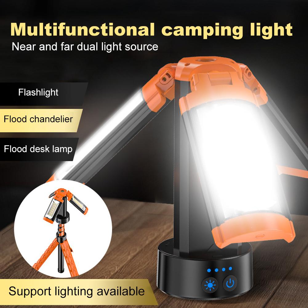 Folding Camping Light Rechargeable Camping Lantern Multifunctional Portable Camping Light Power Display for Adventure Fishing