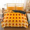 Honeycomb Duvet Cover Set Pink Geometry 3D Printed Bedding Set Polyester Cool Style Double Queen King Quilt Cover For Boys Adult