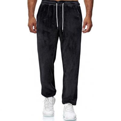 New Casual Solid Color Solid Color Warm Straight Pants Men's Trousers