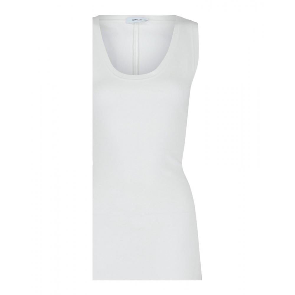 SAlvAtore FerrAgAmo Sleeveless A Line Dress White