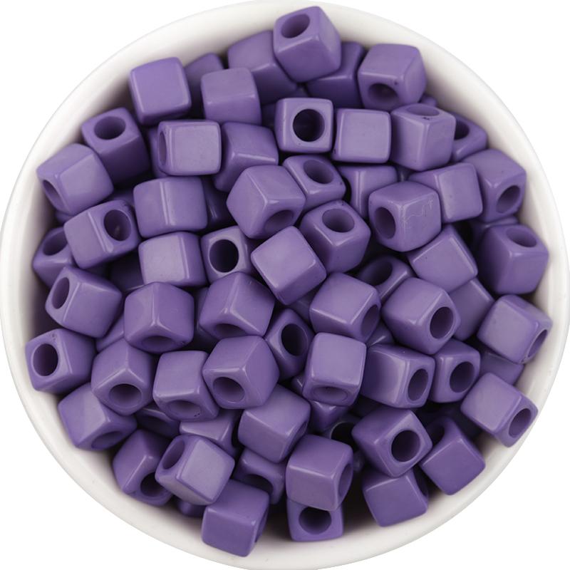 100pcs Acrylic Square Beads 7mm Solid Color Loose Spacer Bead for DIY Bracelet  Necklace Phone Chain  Handmade Beaded Supplies