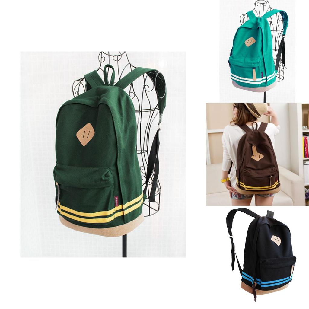 Korean Style Girls Backpack With Stitching Pattern And 14in Laptop Storage For School