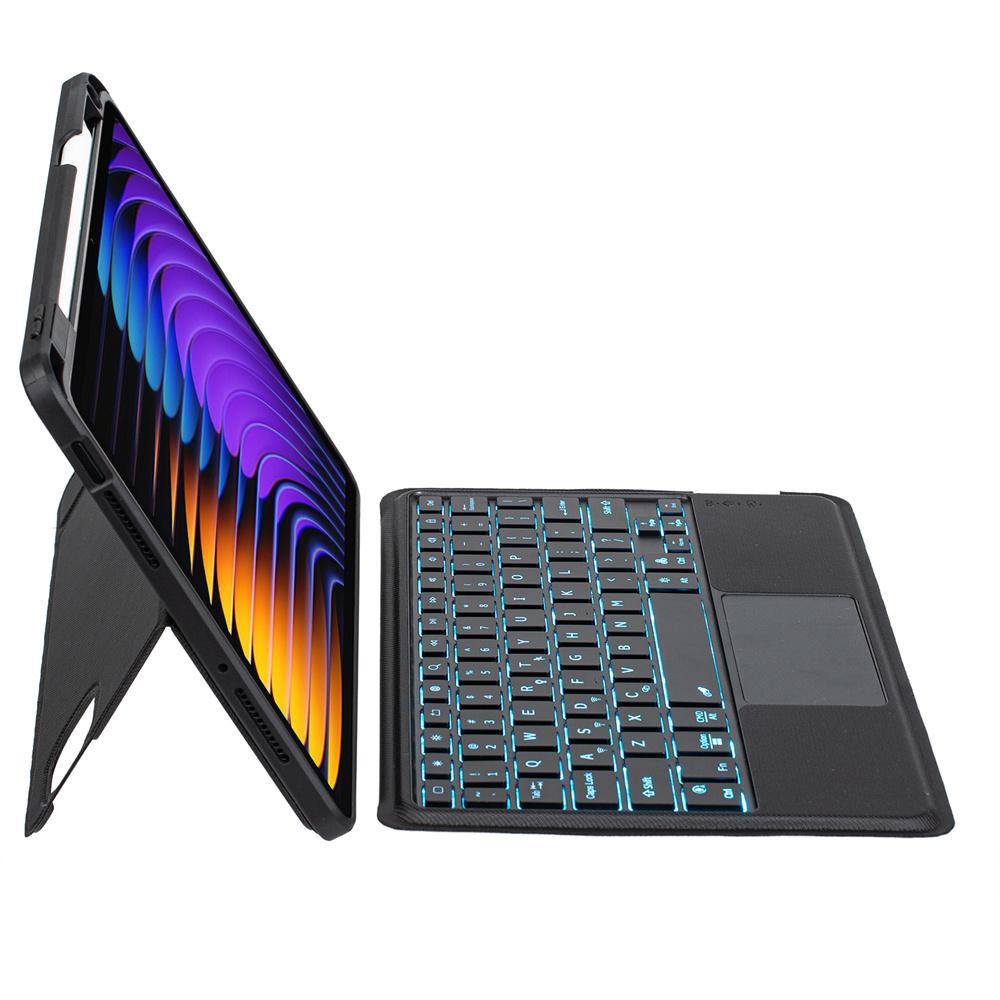 

T0N13-AS for Xiaomi Pad 7 Pro/Pad 7 Case Leather Stand Cover+Backlit Touchpad Bluetooth-compatible Keyboard A