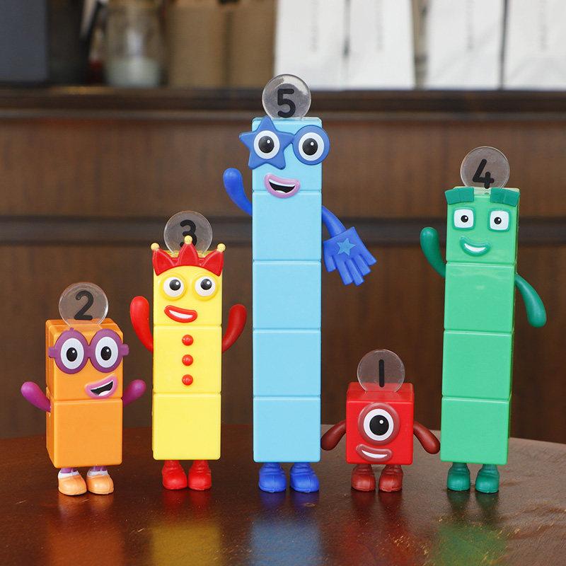 Nuovo Set di Action Figure Blocchi Numerici 1-10 Set Completo Impilabile Giocattolo per l'Apprendimento della Matematica Blocchi da Costruzione Strumento Educativo Regalo