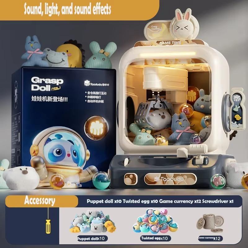 Big Size Diy Doll Machine Kids Coin Operated Play Game Mini Claw Catch Toy Crane Machines Music Doll Children Xmas Gifts Toys