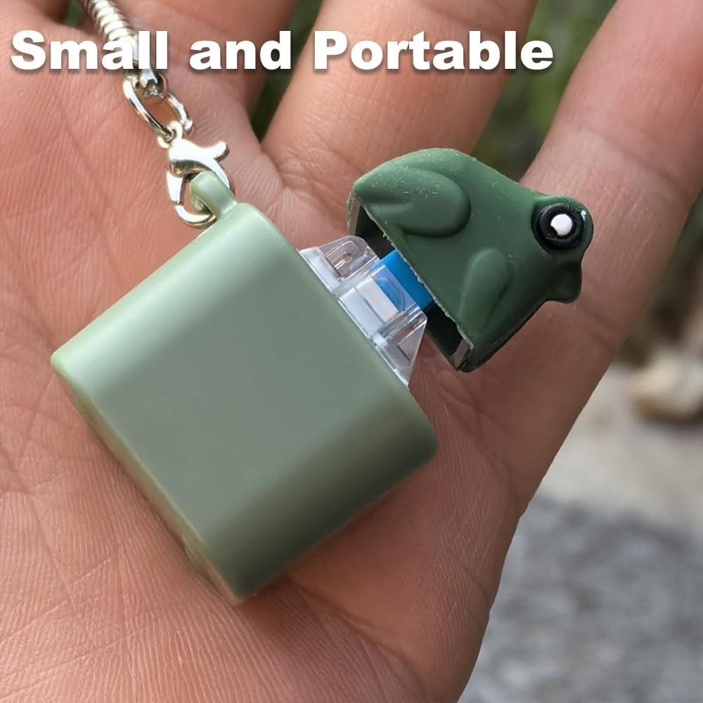 Key Button Frog Croaking Fidget Toy Rechargeable Decompression Toy Croaking Frog Keychain Adult