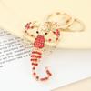 Keychain Pendant Sparkling Rhinestones Inlaid Three-Dimensional Scorpion Shape Key Chain Lightweight Car Bag Decorative Accessory