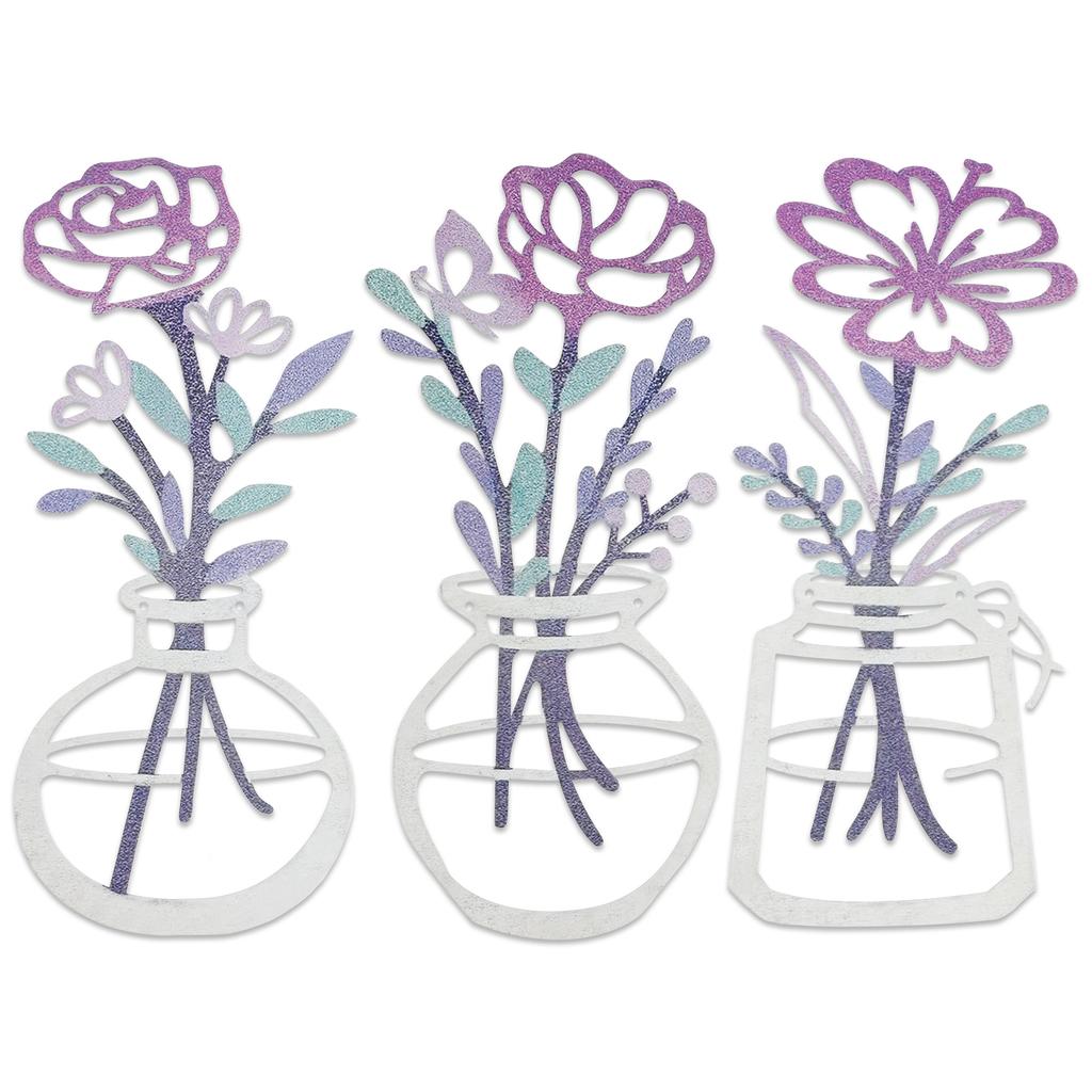 3 Pcs Flower Wall Decor Metal Flowers Walls Decor with Screws Minimalist Floral Wall Hanging Art for Bedroom and Home Decoration