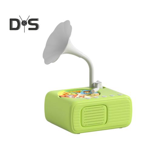 

Детский граммофон с 96 карточками для раннего образования детей, музыкальный проигрыватель с историей, магнитофон, музыкальная шкатулка, интерактивная игрушка для рассказывания историй для малышей зелёный