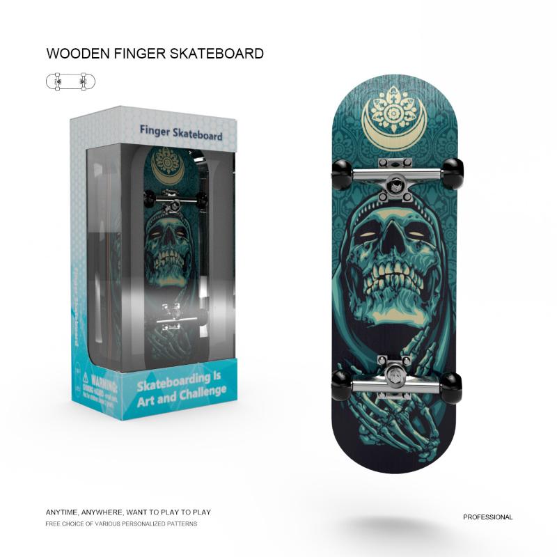 Finger Skateboard Toys Wooden Finger Scooter Professional Fingerboard Desk Toy For Adults Teens/Kids