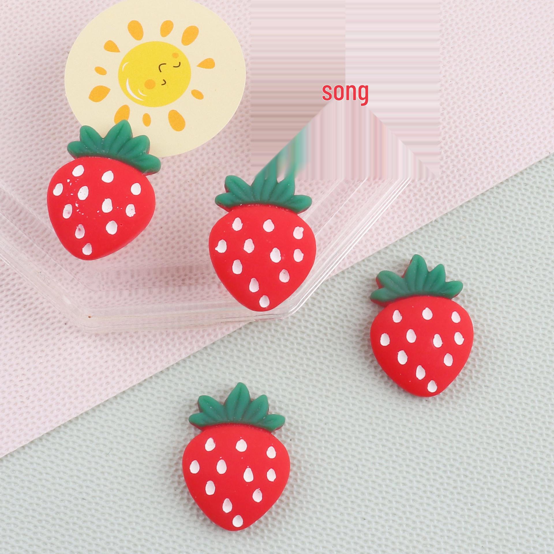 Strawberry Resin DIY Jewelry & Hair Accessories Kit with Phone Case Stickers