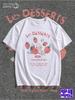 Y2K Les Desserts Print T-shirt