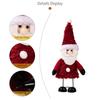 Christmas Themed Bouncy Spring Base Snowman Santa Ornament For Holiday Tabletop Shelf Decoration Set