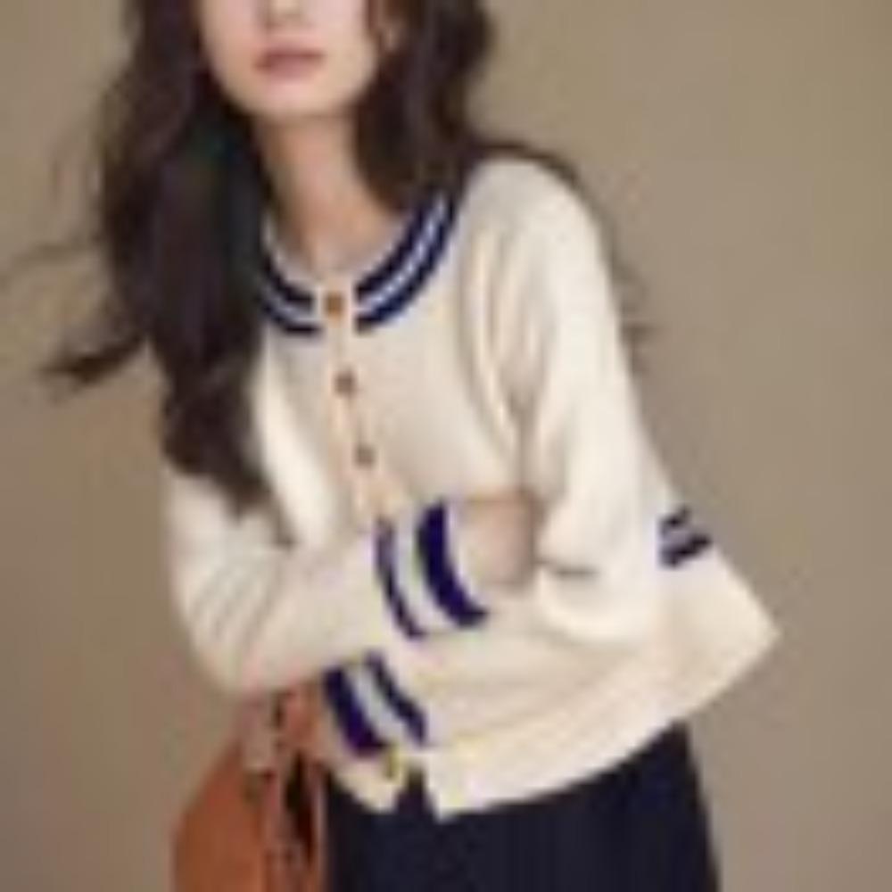 New Autumn Sweater Top for Women, Elegant Knitted Cardigan Jacket