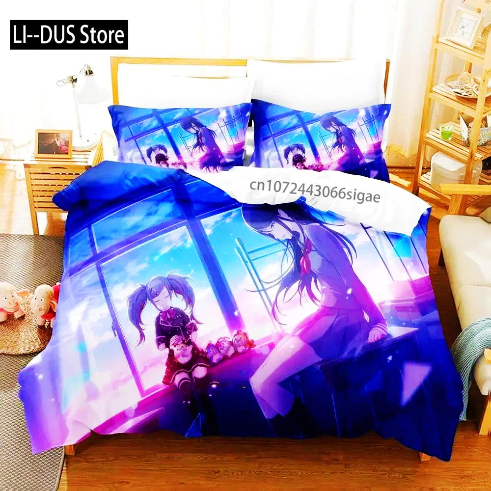 Anime Hoshino Ichika Project SEKAI Bedding Set Duvet Cover Bed Set Quilt Cover Pillowcase Comforter King Queen Size Boys Adult