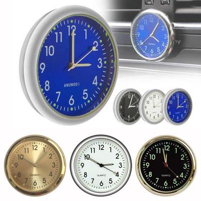 Universal Round Car Clock Stick-On Electronic Watch Dashboard Noctilucent Decoration For Cars Car Accessories