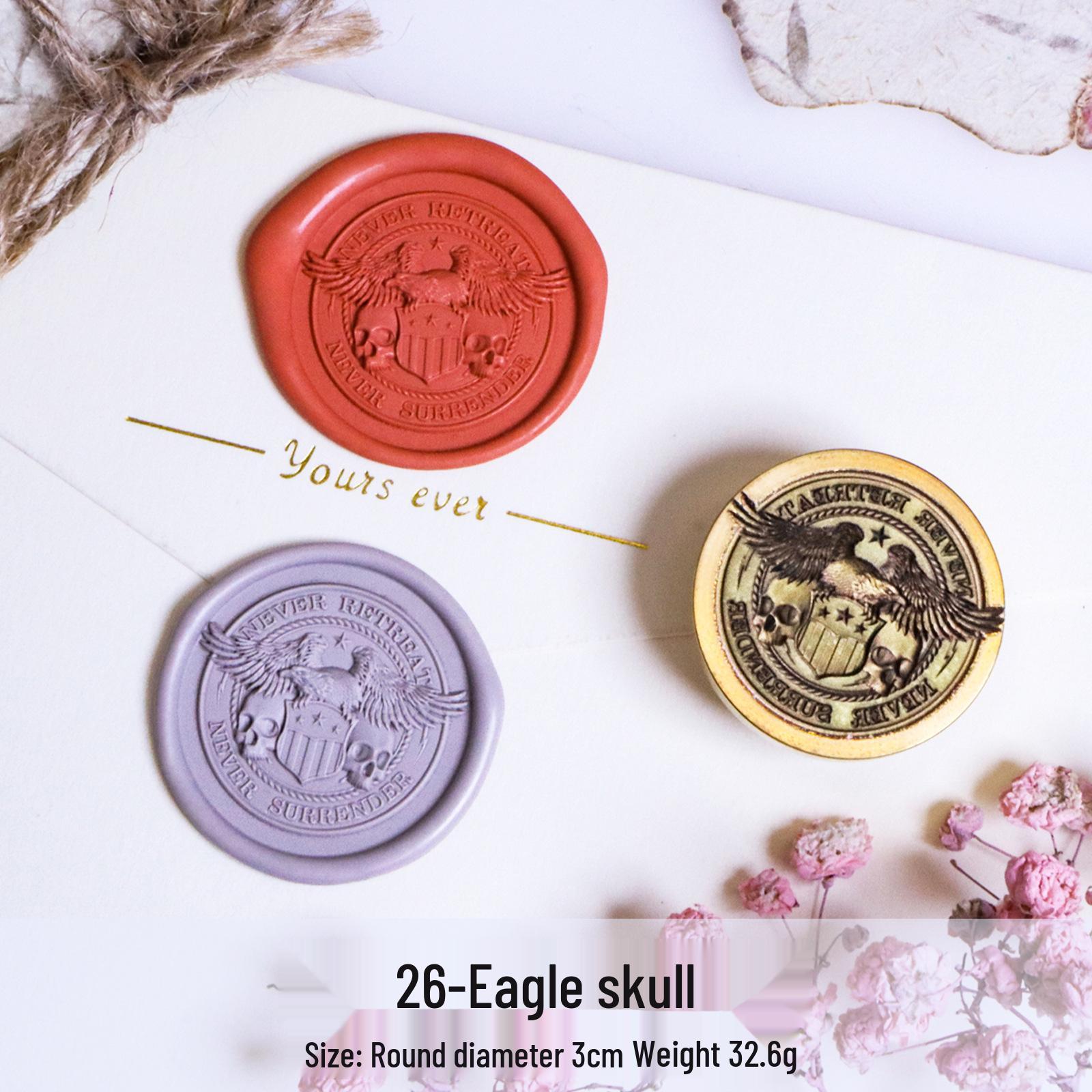 

Three-Dimensional Engraved Brass Wax Seal Stamp Head with Frosted Irregular Multi-Layer Design