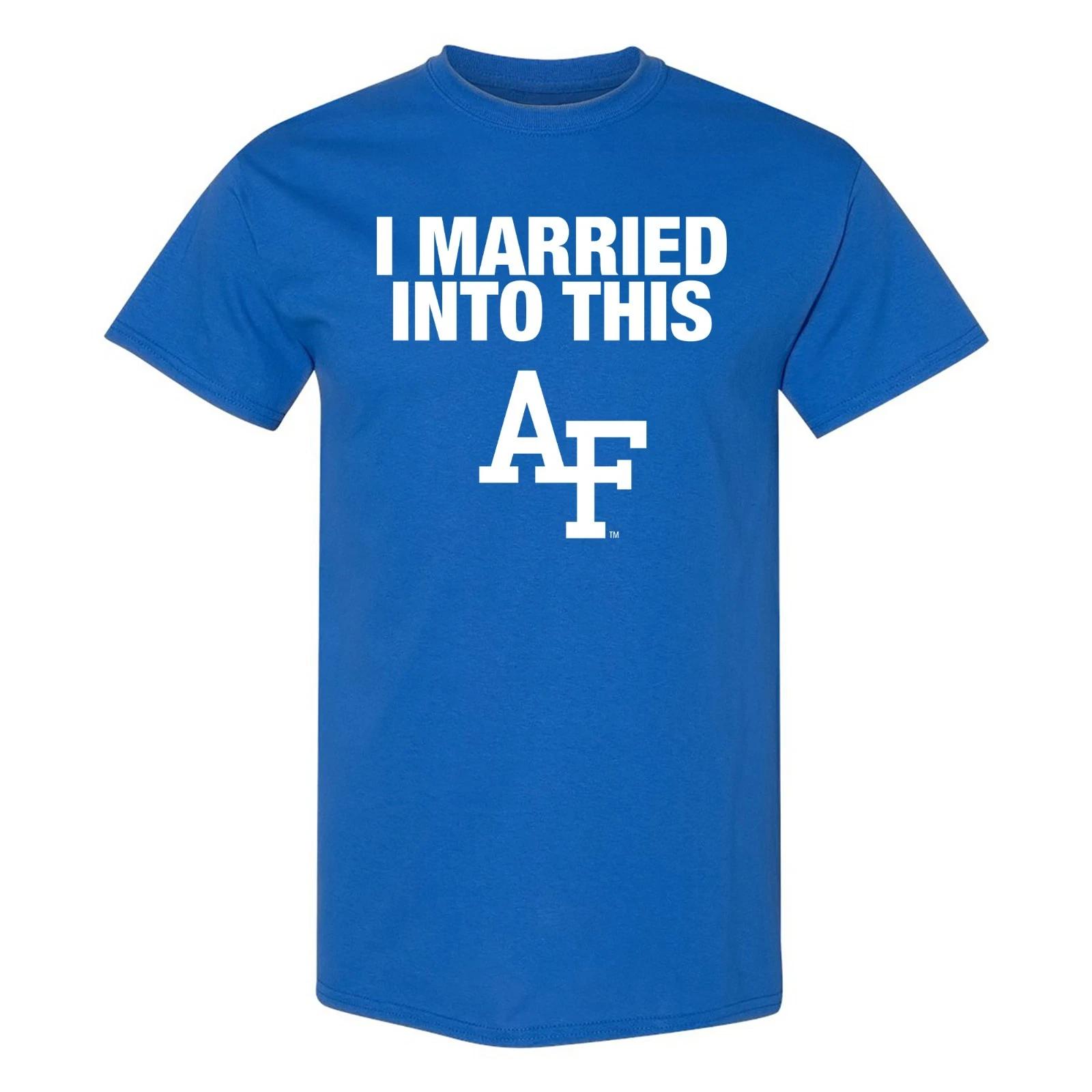Air Force Academy Falcons I Married Into This T-Shirt - Royal L