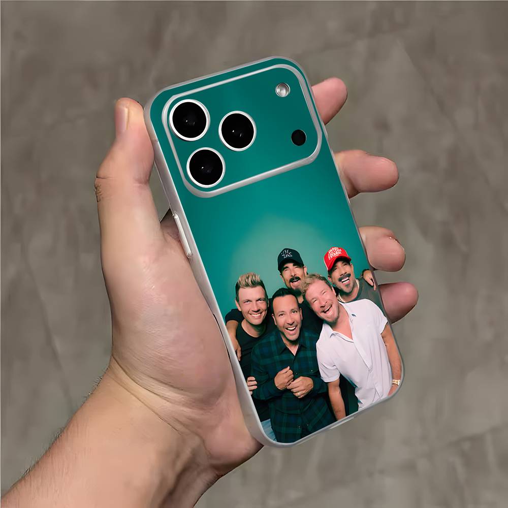 

B-Backstreet Boys BSB Magnetic Wireless Charging Transparent White Phone Case For iPhone 17,16,15,14,13,12,11,Pro,Max,Plus iPhone13mini