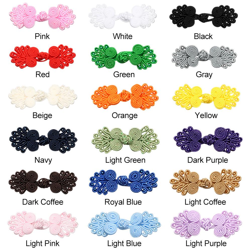 5Pcs Nylon Buttons Chinese Knot Button Chinese Handmade Cheongsam Buttons Knot Fastener Closures DIY Sewing Clothing Accessories