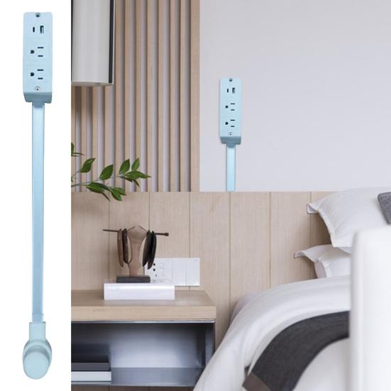 

Power Socket Expander with USB-A USB-C 2 AC Outlets Extends 22 -34